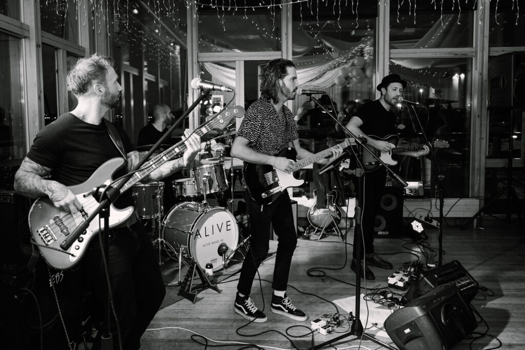 Wedding band performing at Greenwich Yacht Club in The River Rooms