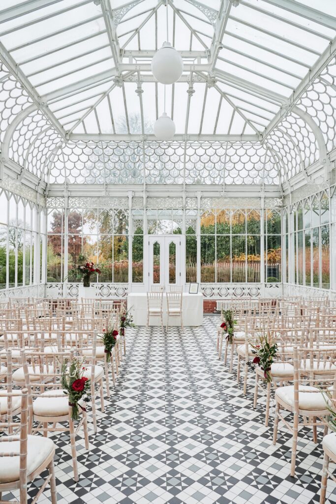 The Horniman Museum conservatory during winter wedding