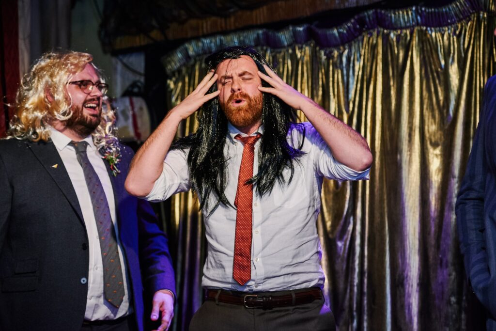 wedding guests doing a comedy performance at The Ivy House Pub 