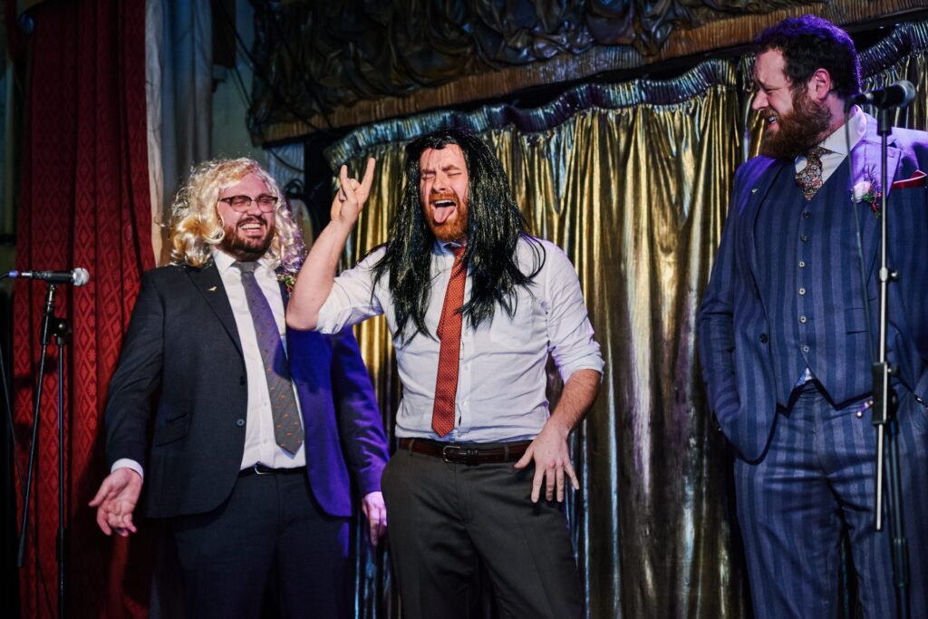 wedding guests doing a comedy performance at The Ivy House Pub 