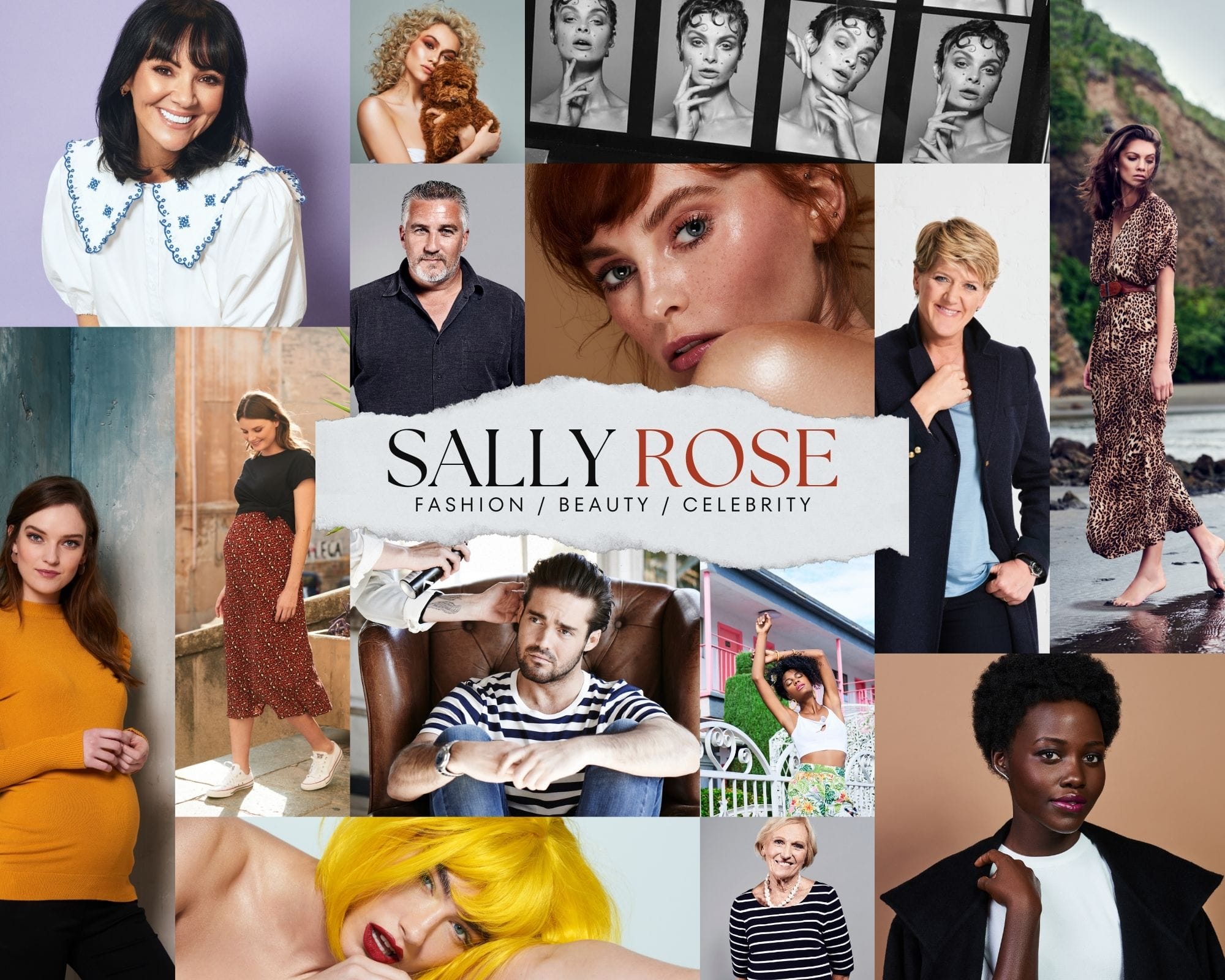 photography-collage-featuring-celebrity-fashion-work-by-sally-rose collage of fashion photography by Nottingham photographer sally rose